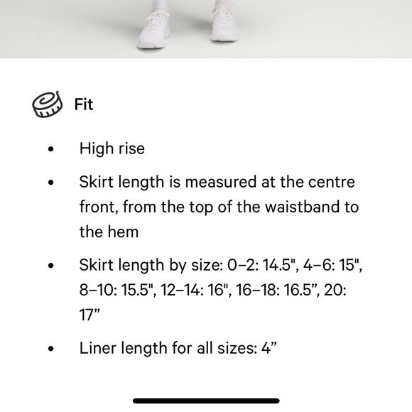 NWT Lululemon Court Rival High Rise Skirt Long White Size 2 - Picture 12 of 12